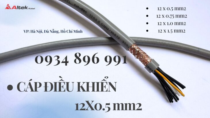 Cáp Tín Hiệu 12 Lõi 0.5mm² Có Sẵn Đà Nẵng, Hà Nội, Hồ Chí Minh