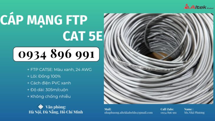 Cáp Mạng Ftp5e Chống Nhiễu Tại Hồ Chí Minh, Cần Thơ, Long An