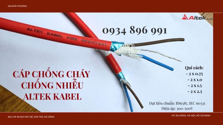 Cáp Chống Cháy Chống Nhiễu 2 X1.0 Đạt Chuẩn Bs6387, Iec 60331 Thanh Hóa, Nghệ An, Hà Tĩnh.