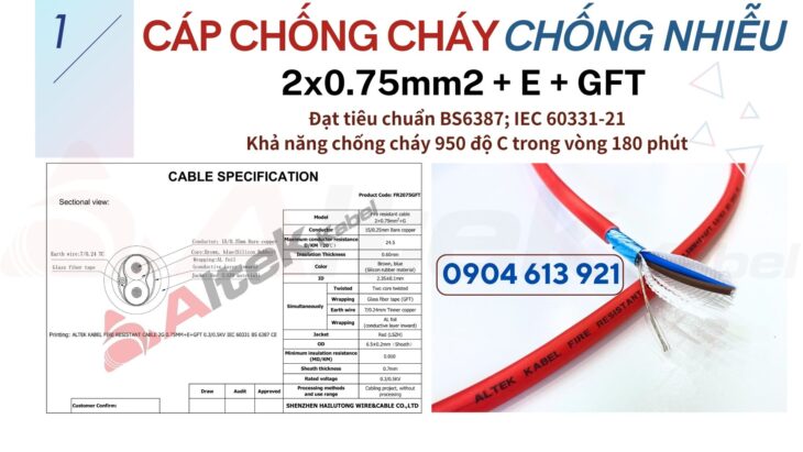 Cáp Điều Khiển Chống Cháy Chống Nhiễu Altek Kabel Nhiều Quy Cách tại Cần Thơ, Long An, Đồng Nai