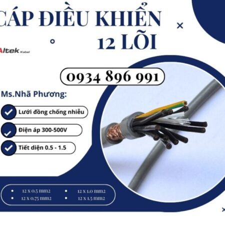 Cáp Tín Hiệu 12 Lõi 0.5mm² Có Sẵn Cần Thơ, Bình Dương, Long An
