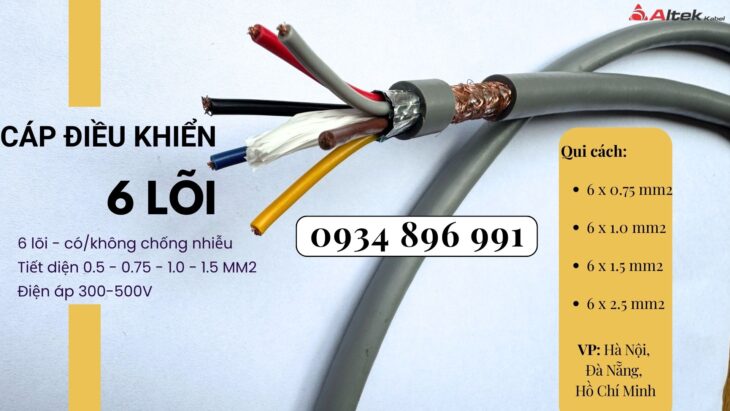CÁP ĐIỀU KHIỂN 6 CHỐNG NHIỄU ĐÀ NẴNG – HÀ NỘI – HỒ CHÍ MINH