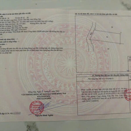 Chính Chủ Bán Gấp 657,8m2 Đất Mặt Tiền Đường QL56, Thị Trấn Long Giao, Cẩm Mỹ, Đồng Nai. SHR