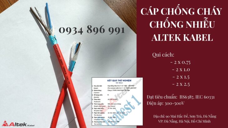 Dây Điện Chống Cháy Chống Nhiễu 2×1.5 Mm2 Sẵn Đà Nẵng, Hồ Chí Minh, Hà Nội