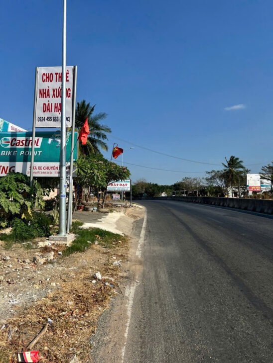 Bán 1200m2 Đất Nhà Xưởng Mặt Tiền QL1A, Thị trấn Tân Minh, Hàm Tân, Bình Thuận. Thuận Tiện Kinh