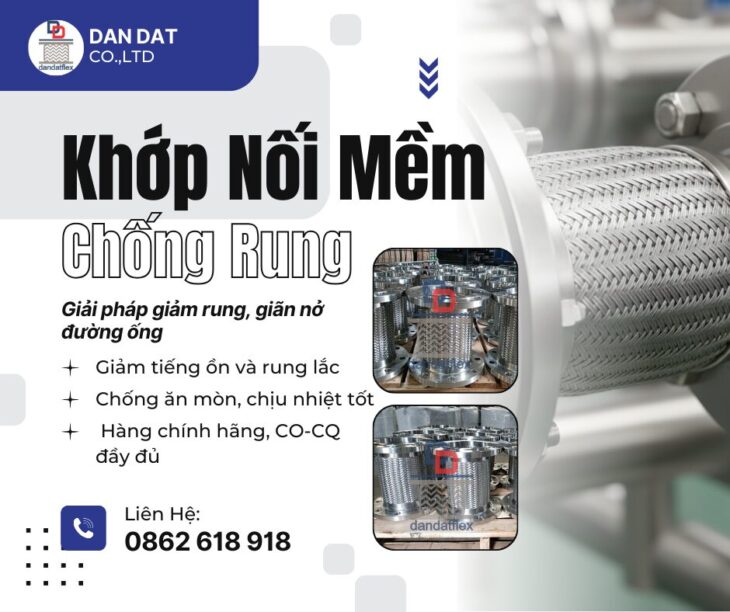 Khớp Nối Mềm Chống Rung – Giải Pháp Tối Ưu Giảm Thiểu Rung Lắc Cho Hệ Thống Đường Ống