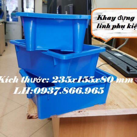 Khay nhựa nguyên sinh HPDE, khay phân loại phụ kiện trong nhà máy, khay nhựa