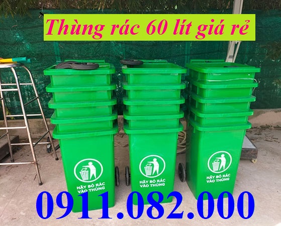 Thùng rác 60 lít giá rẻ tại an giang- Thùng rác nhựa 120l 240l giá sỉ đại lý- lh 0911082000