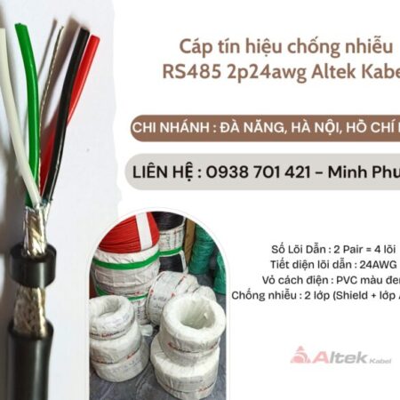 Cáp tín hiệu chống nhiễu RS485 2p24awg Altek Kabel Đà Nẵng, Gia Lai, Huế