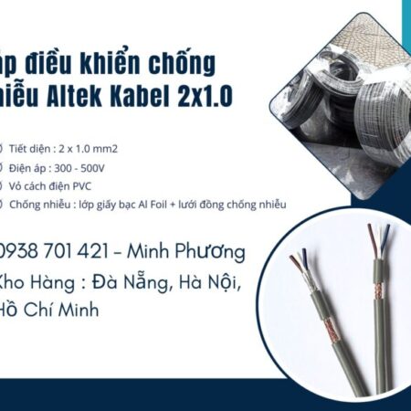 Cáp điều khiển chống nhiễu Altek Kabel 2×1.0 Thanh Hóa, Hà Tĩnh, Phú Yên Cáp điều khiển chống nhiễu Altek Kabel 2×1.0 Thanh Hóa, Hà Tĩnh, Phú Yên