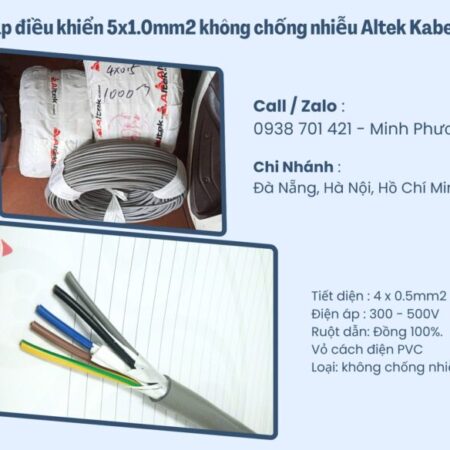 Cáp điều khiển 5×1.0mm2 không chống nhiễu Altek Kabel Đà Nẵng, Hải Dương, Hải Phòng