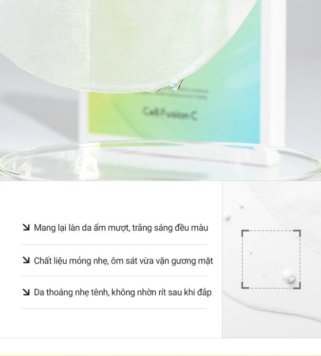 Mặt nạ làm sáng và dưỡng ẩm cho da Cell Fusion C Radiance Vita Mask, 25ml x 5 miếng