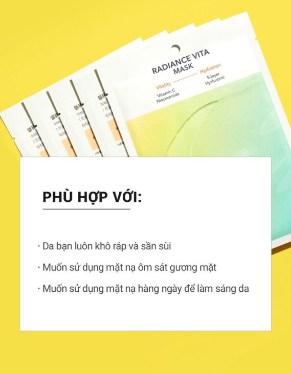 Mặt nạ làm sáng và dưỡng ẩm cho da Cell Fusion C Radiance Vita Mask, 25ml x 5 miếng