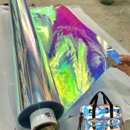 Màng nhựa pvc ánh kim bảy màu, hiệu ứng đổi màu đầy ấn tượng