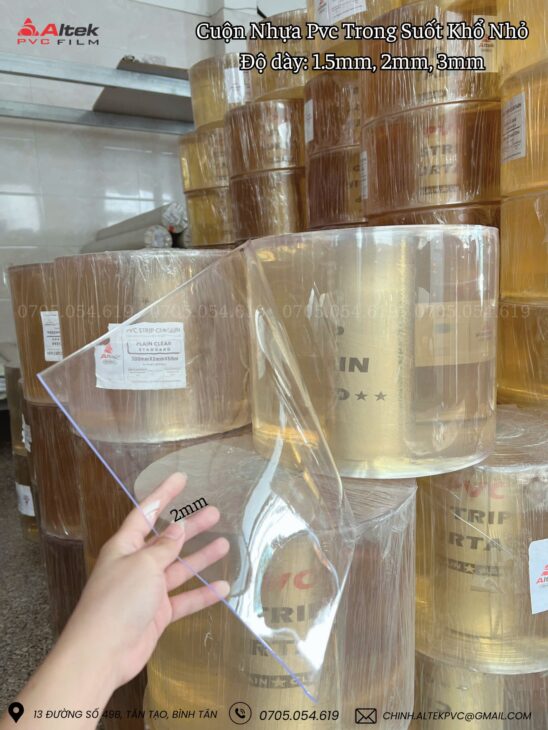 Rèm nhựa pvc trong suốt giá rẻ, dễ lắp đặt, độ bền cao