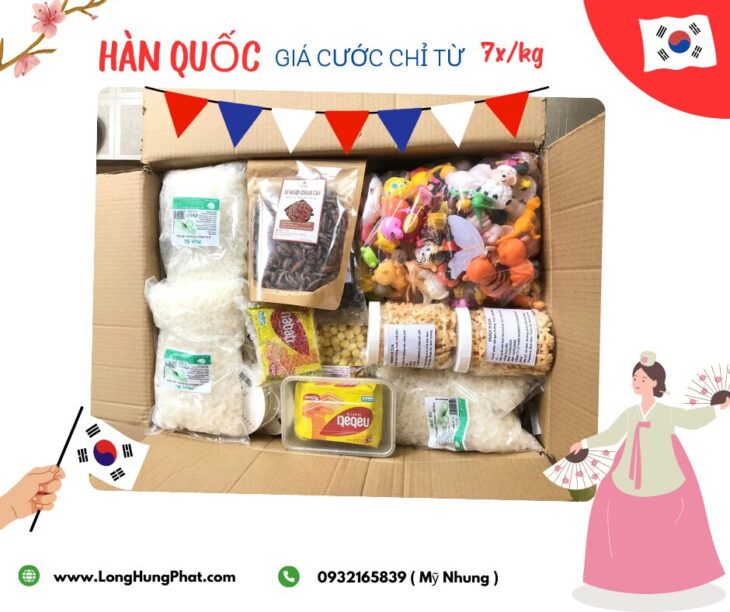 GỬI QUÀ TỪ VIỆT NAM SANG HÀN QUỐC – GIÁ CƯỚC SIÊU RẺ CHỈ TỪ 7X/Kg