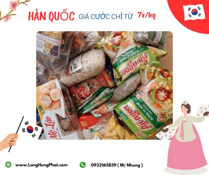 GỬI QUÀ TỪ VIỆT NAM SANG HÀN QUỐC – GIÁ CƯỚC SIÊU RẺ CHỈ TỪ 7X/Kg