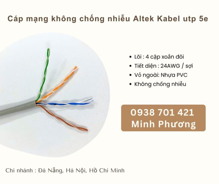 Cáp mạng không chống nhiễu Altek Kabel utp 5e Khánh Hòa – Bình Định – Gia Lai