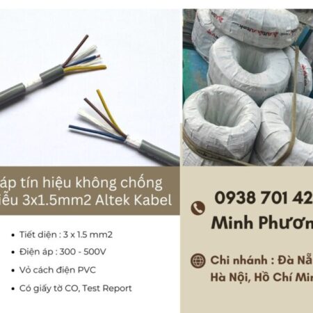 Cáp tín hiệu không chống nhiễu 3×1.5mm2 Altek Kabel chính hãng – giá tốt Đà Nẵng