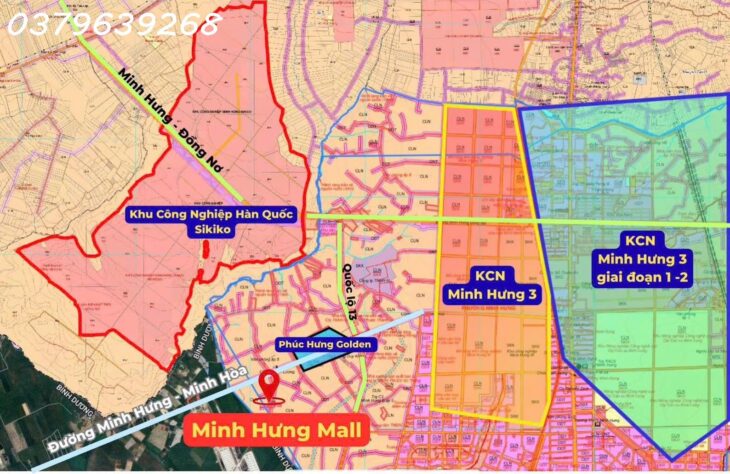 BÁN ĐẤT GIÁ RẺ- CÓ THỔ CƯ- SỔ SẴN- GẦN KCN MINH HƯNG- GIÁ CHỈ TỪ 595TR