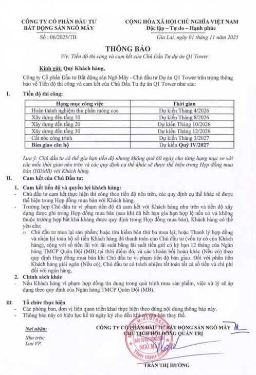 sở hữu ngay căn hộ Q1 Tower Chỉ từ ~300 triệu đồng