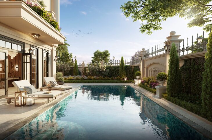 Dinh thự Long Biên Golf Villas – Diện tích từ 218m – 545m2, 2 mặt tiền 15m, chân cầu Trần Hưng Đạo