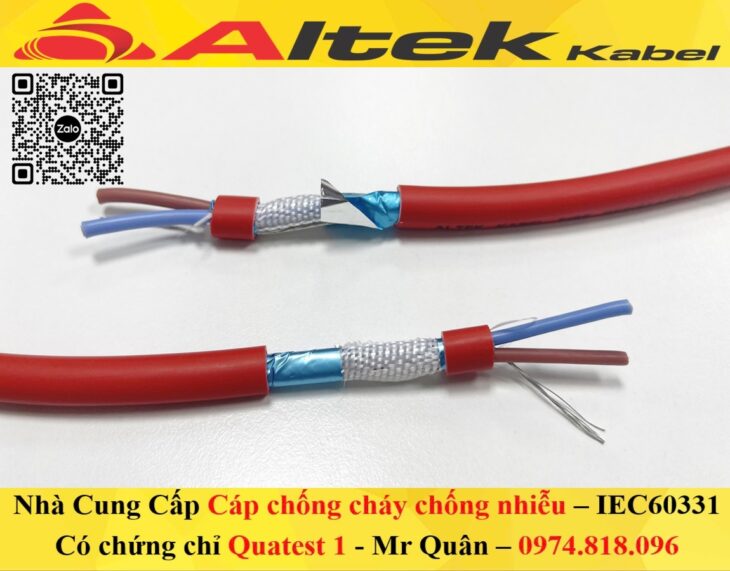 Altek Kabel: Cáp chống cháy chống nhiễu 2×2.5+E+GFT