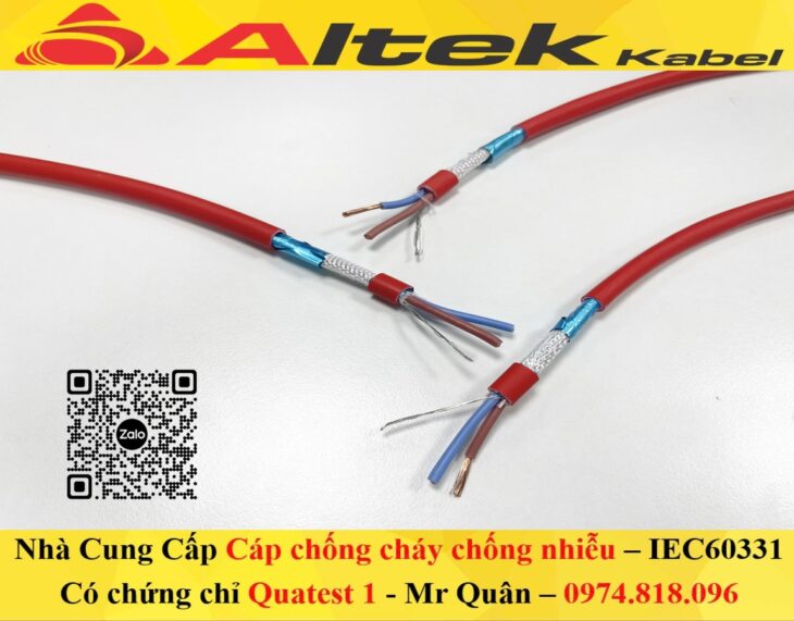 Altek Kabel: Cáp chống cháy chống nhiễu 2×2.5+E+GFT