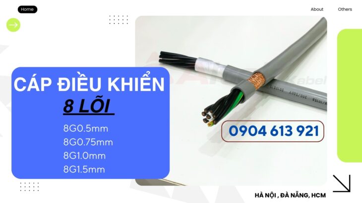 Cáp điều khiển 8×0.75 Altek Kabel chống nhiễu SH-500 8G0.75