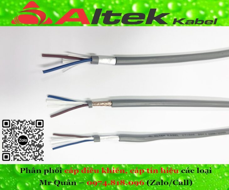 Altek Kabel: Cáp tín hiệu 2 lõi 0.75 bọc kim chống nhiễu