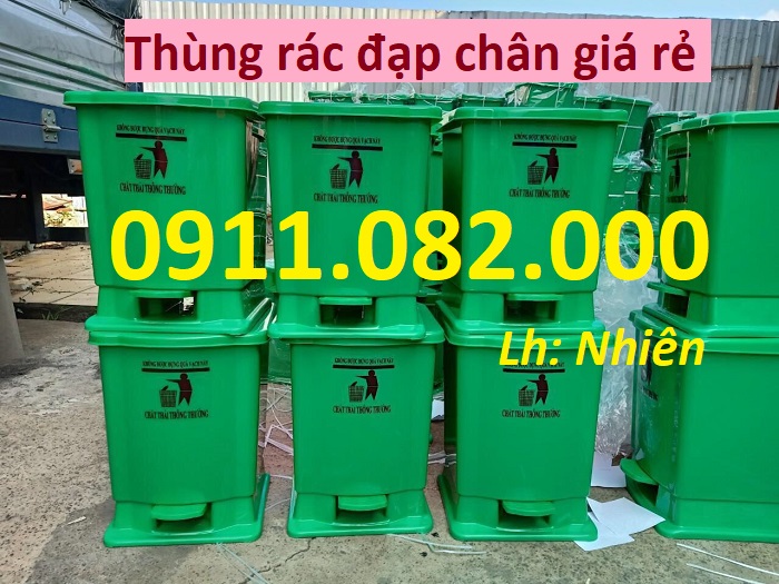 Sỉ lẻ thùng rác đạp chân để nhà vệ sinh, nhà bếp- thùng rác 25 lít giá rẻ tại vĩnh long- lh 09110820