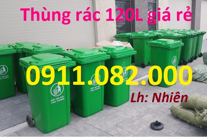 Bán thùng rác 120L giá rẻ tại an giang- thùng rác 120L sỉ giá tốt hàng chất lượng- lh 0911082000