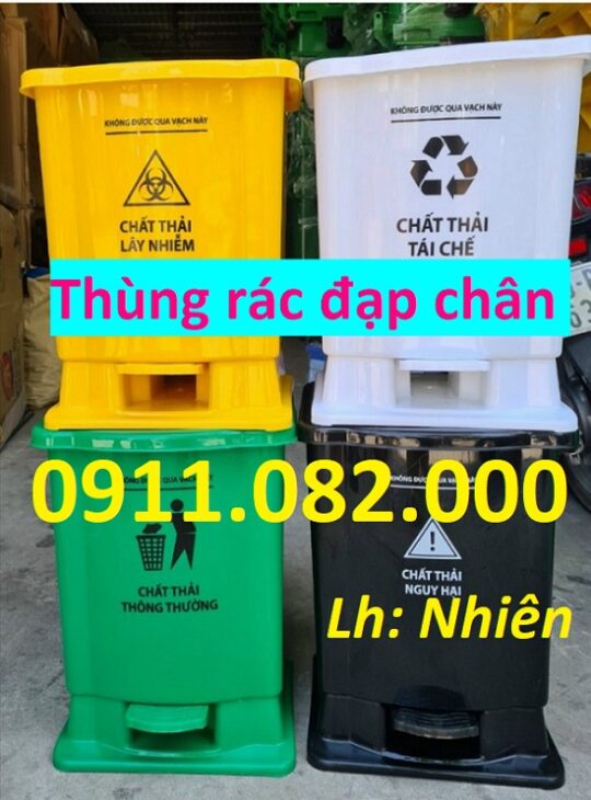Sỉ lẻ thùng rác đạp chân để nhà vệ sinh, nhà bếp- thùng rác 25 lít giá rẻ tại vĩnh long- lh 09110820