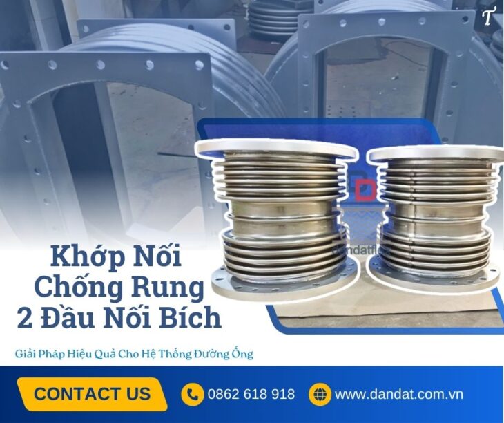 Khớp nối mềm/ Khớp nối mềm inox/ Khớp nối mềm nối bích chịu nhiệt/ Khớp nối inox chống rung