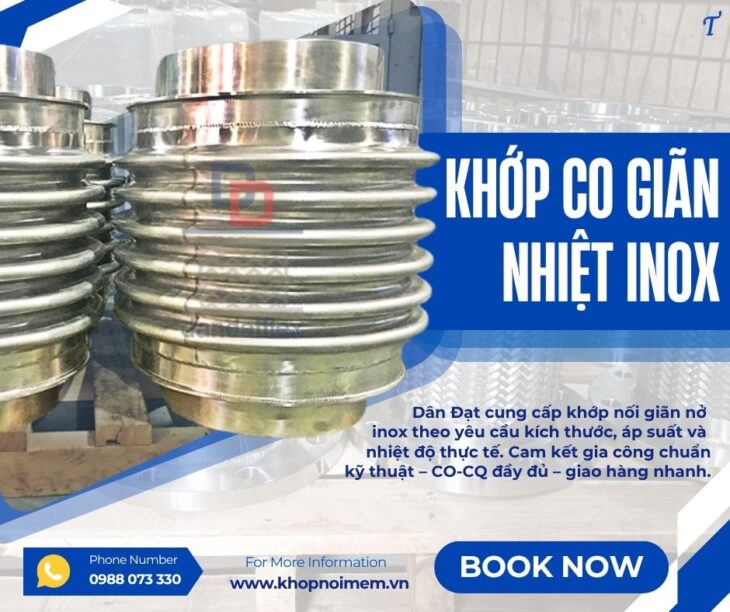 Khớp nối giãn nở kim loại/ Khớp nối giãn nở nhiệt inox/ Ống bù trừ giãn nở nhiệt inox/ ống giãn nở