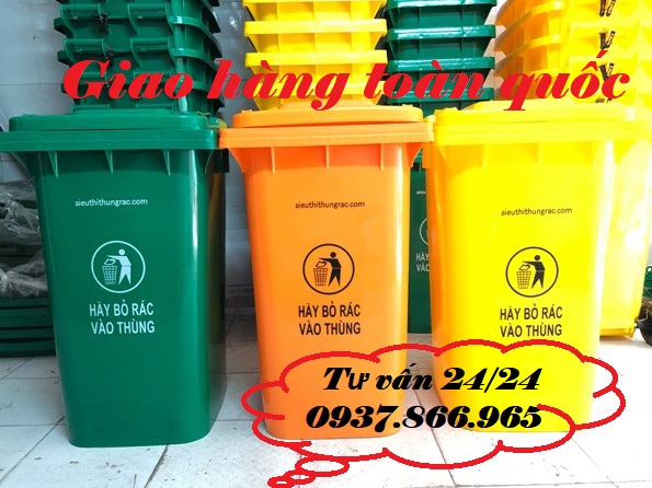 Địa chỉ cung cấp thùng rác các loại, giá thùng rác 240l, thùng rác đạp chân