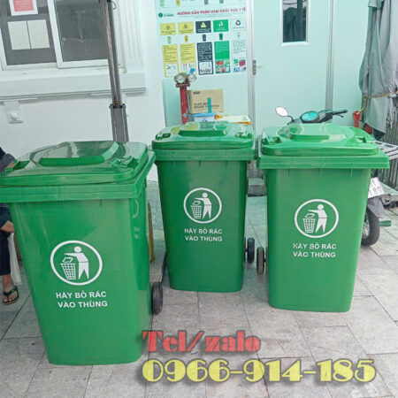 Thùng rác nhựa 120 lít 240 lít cho môi trường công cộng
