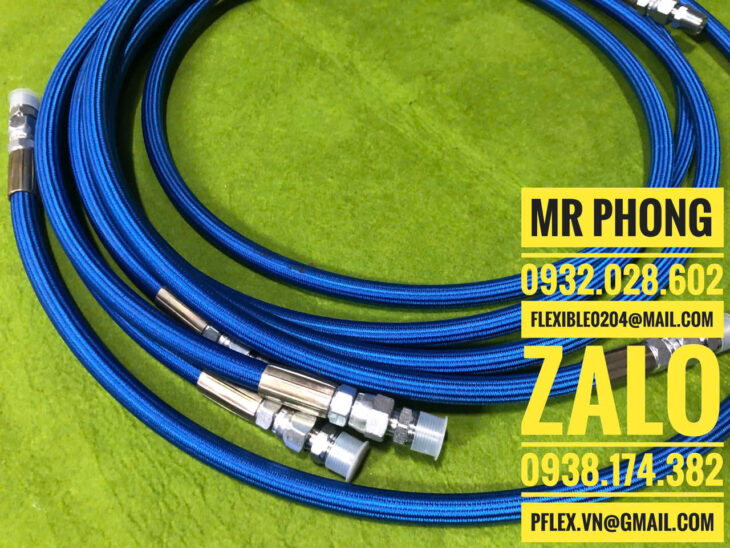 ống mềm teflon- ống dẫn dầu ptfe-ống dẫn hóa chất PTFE bọc vải cách nhiệt