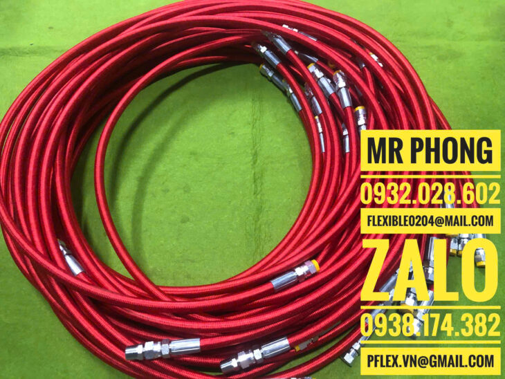 Ống mềm ptfe inox -Ống thủy lực áp suất cao -Ống Teflon thủy lực