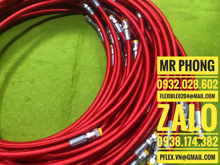 Ống mềm ptfe inox -Ống thủy lực áp suất cao -Ống Teflon thủy lực