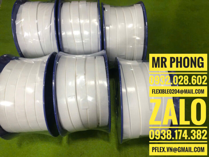 Ron mặt bích teflon- Gioăng teflon chịu nhiệt-Cuộn Băng Dính PTFE (Teflon)