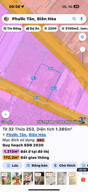 Bán đất full SKC ngay đường Chu Mạnh Trinh Phước Tân, Biên Hoà-0909808615