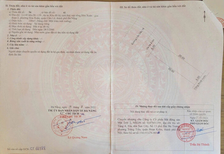 CHÍNH CHỦ CẦN BÁN NHANH LÔ ĐẤT CỒN DẦU 18 – HÒA XUÂN, CẨM LỆ, ĐÀ NẴNG