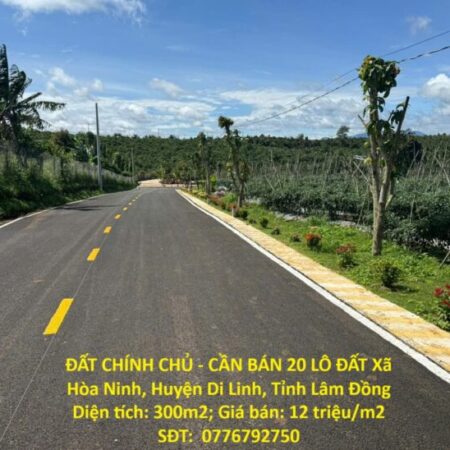 ĐẤT CHÍNH CHỦ – CẦN BÁN 20 LÔ ĐẤT Xã Hòa Ninh, Huyện Di Linh, Tỉnh Lâm Đồng