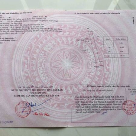 ĐẤT ĐẸP – GIÁ ĐẦU TƯ – CẦN BÁN 2 LÔ ĐẤT TẠI Xã Ea Bar, Huyện Buôn Đôn, Tỉnh Đắk Lắk