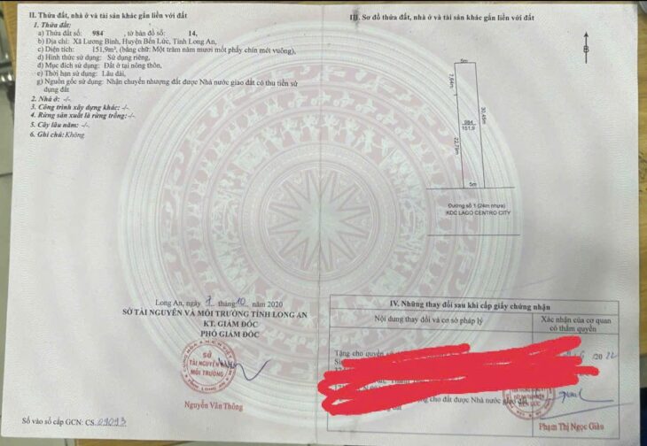 ĐẤT ĐẸP – MẶT TIỀN – Bán GẤP Lô Đất Tiềm Năng Tại Xã Lương Bình, Bến Lức, Long An