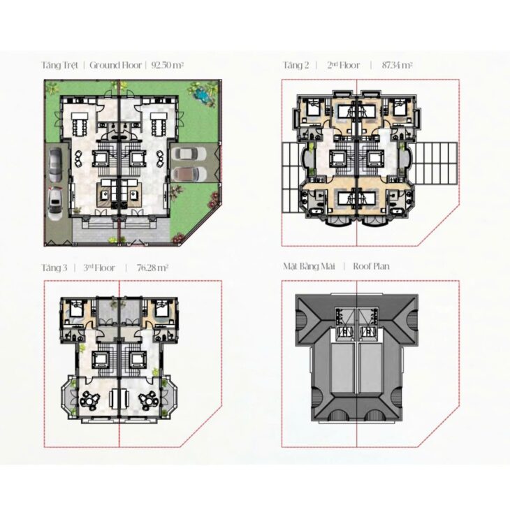 MỞ BÁN 2 CĂN BIỆT THỰ SONG LẬP HỒNG HẠC CITY 9X20 180M2, 3 TẦNG, MUA TT PHÚ MỸ HƯNG, CK 9%, LS 0%.