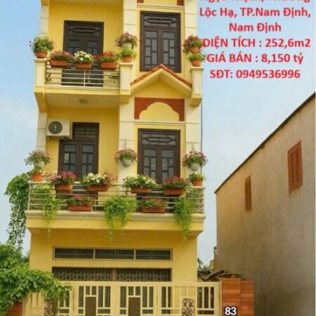 NHÀ ĐẸP – GIÁ TỐT –CẦN BÁN NHÀ MẶT TIỀN số 83 Phạm Ngọc Thạch, Phường Lộc Hạ, TP.Nam Định, Nam Định