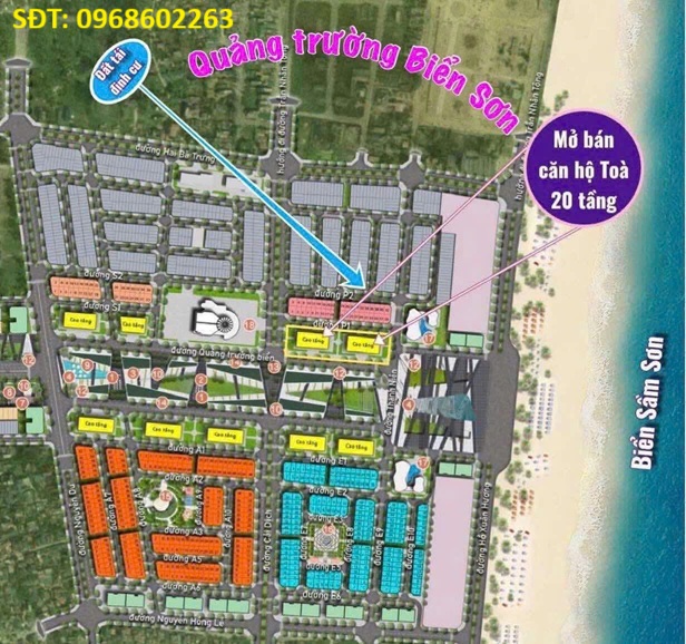 ĐẤT ĐẸP – GIÁ ĐẦU TƯ – CẦN BÁN 2 LÔ ĐẤT 2 MẶT TIỀN phố Trung Kỳ, P.Trung Sơn, TP Sầm Sơn, Thanh Hoá