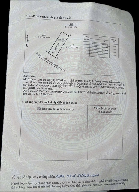 ĐẤT ĐẸP – GIÁ ĐẦU TƯ – CẦN BÁN 2 LÔ ĐẤT 2 MẶT TIỀN phố Trung Kỳ, P.Trung Sơn, TP Sầm Sơn, Thanh Hoá